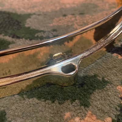 Fly By Night? Brass Die Cast Hoop 14” - 8 Lug - Batter Side (Top) - Brass - Drumhead included image 2