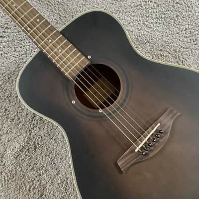 40 Inch Black Acoustic Guitar, Spruce Wood Veneer Top, Mahogany Neck image 18