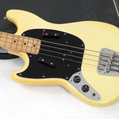 1979 Fender Mustang Bas Olympic White Lefty Left Handed image 3