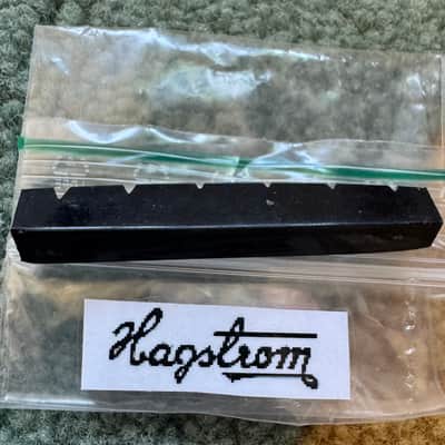 Hagstrom 6-stringed plastic nut 45.70mm - Black image 3