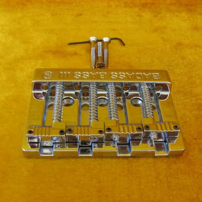 Leo Quan Bad Ass III Bass Bridge for Fender Bass-Chrome-Factory Grooved Saddless (BGB714) image 4