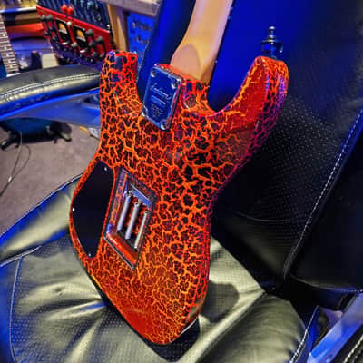 RARE 1988 Jackson USA Custom Shop Limited Edition Lava Crackle American Super Strat Pre-Fender Signed Guitar image 12