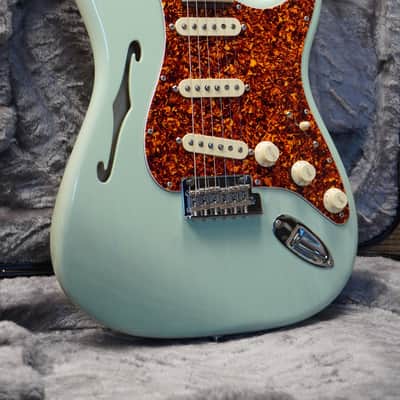 2024 Fender LTD American Pro II Thinline Surf Green Transparent Stratocaster FSR Limited Edition image 2