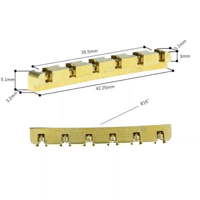 Adjustable Brass Guitar Nut for Tele and Strat (42mm) image 2