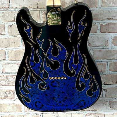 Fender James Burton USA Telecaster 2022 - Blue Paisley Flames image 5