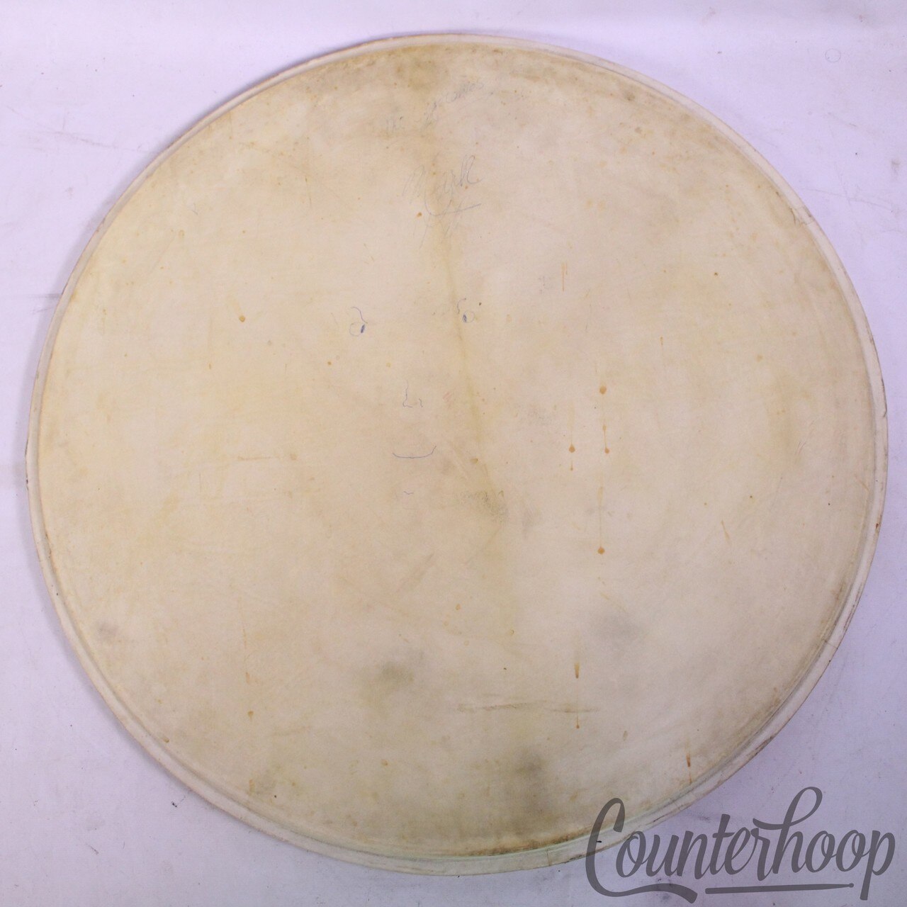 Leedy 22" Bass Drum Calf Skin Head Batter/Resonant Vintage 40s "The Vegetables" — main photograph