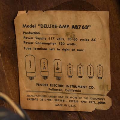 Fender Deluxe Tube Amplifier (1965), ser. #A-04149. image 4