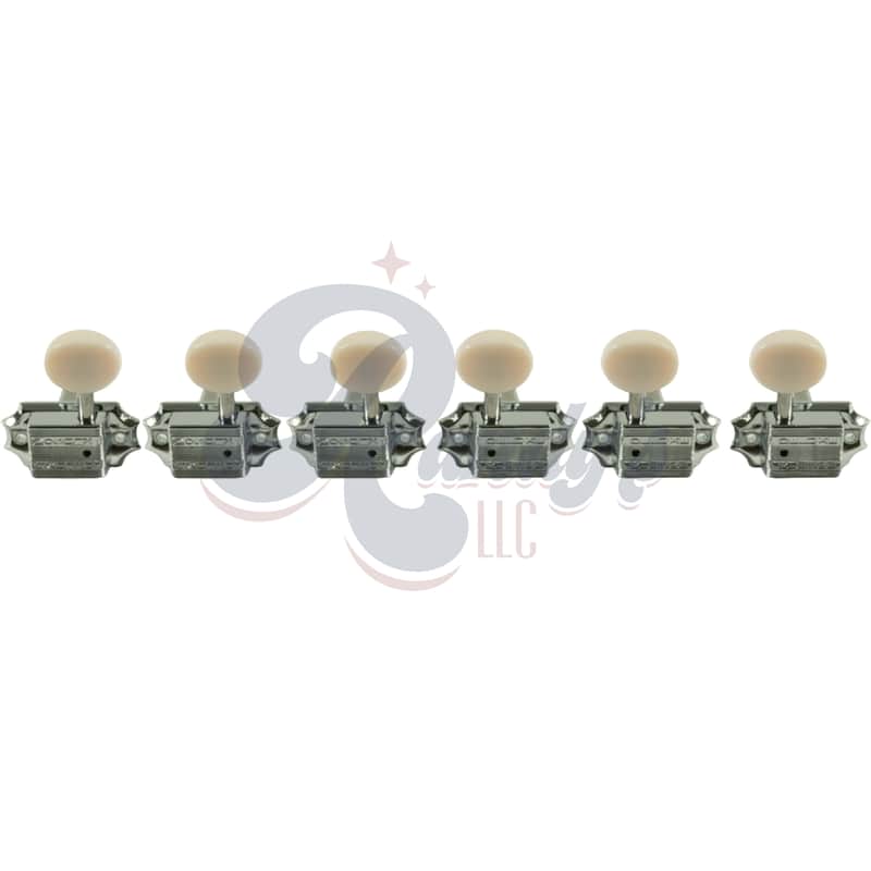 Kluson Tuners (Vintage Diecast Series) w/ Oval Buttons (L3+R3) - Fits Gibson® CLOSEOUT-Chrome - KVD-3-CPDR - Chrome image 1