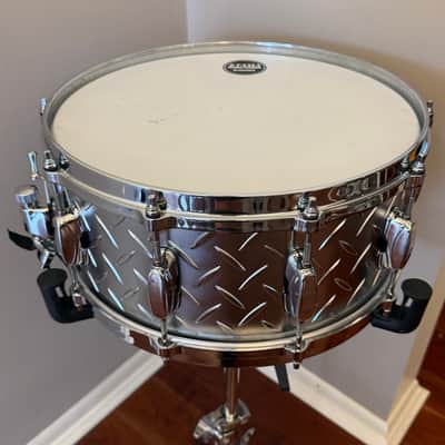 Tama LU1465 6.5x14" Lars Ulrich Signature Snare Drum - Diamond Plate Steel image 22