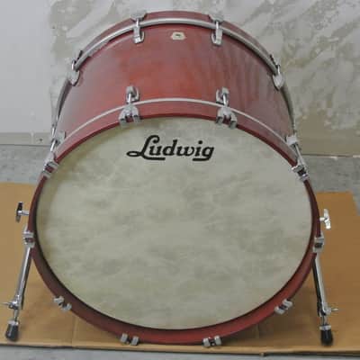 CLEAN! LUDWIG USA 22" SUPER CLASSIC BASS DRUM in CHERRY STAIN for YOUR SET! RM54 image 3
