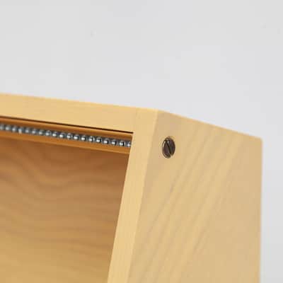 2 Many Synths 10U 60HP solid ash Eurorack case with YELLOW coloured linseed oil and GOLD rails 2024 - Yellow coloured linseed oil image 7