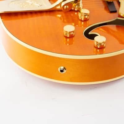 Gretsch G6120T-55 Vintage Select '55 Chet Atkins Hollow Body with Bigsby 2023 Vintage Orange Stain image 11
