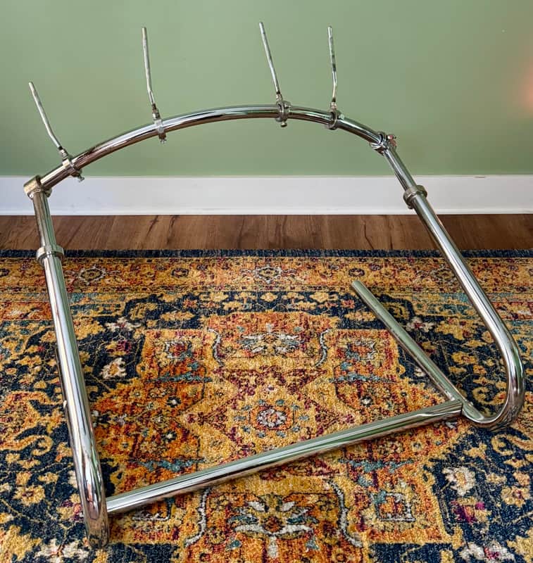 North Rare Drums Rack Sled Style Sleigh Vintage Original W/ 4 Tom Arms image 1