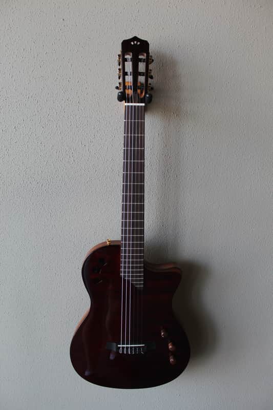 Brand New Cordoba Stage Thinbody Nylon String Acoustic/Electric Guitar - Garnet image 1