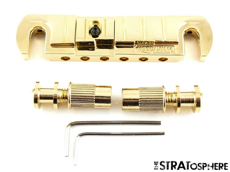 *NEW Wilkinson Vintage Wrap Around BRIDGE + Studs for Les Paul Gold GTB-GD image 1