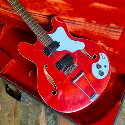 Mosrite Celebrity III c 1966 Cherry original vintage USA hollow body image 2