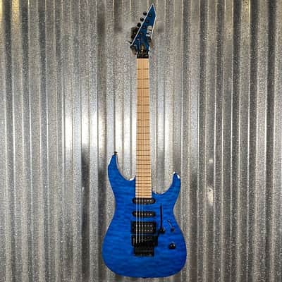 ESP LTD MH-203QM See Thru Blue Quilt Top Guitar MH203QMSTB #0345 Used image 2