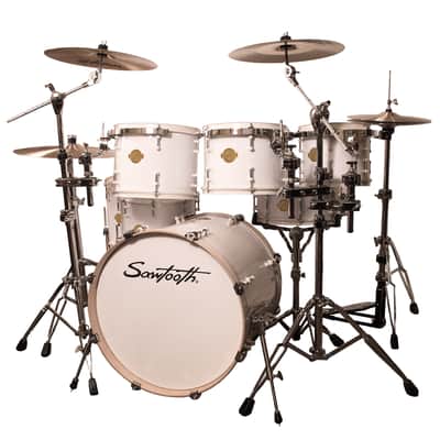 Sawtooth Command Series 7-Piece Drum Shell Pack with 22" Bass Drum, White image 3