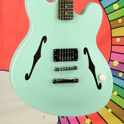 Fender Tom DeLonge Starcaster®, Rosewood Fingerboard, Chrome Hardware, Satin Surf Green image 3