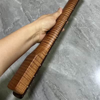 AAAA 22fret Roasted Flame Maple Electric guitar neck part rosewood locking nut image 4