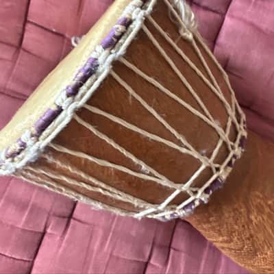 Authentic handmade african drum 9x6x4. small dejembe. image 10