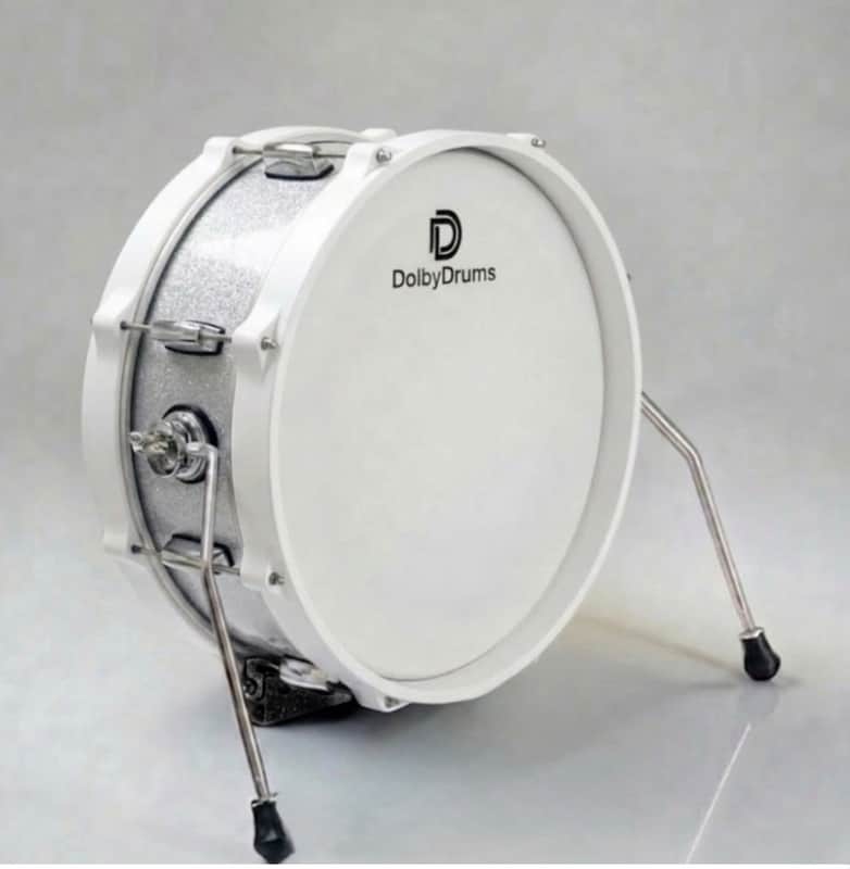 Dolby 18” Electronic Kick Drum White Silver for Roland Alesis image 1