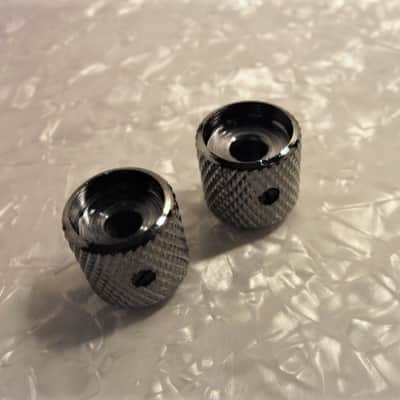 Bass Guitar Metal Dome Knob Chrome 2-pc set for Precision  Bass & Telecaster/Jazz Guitar image 5