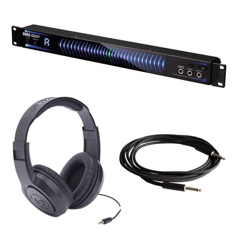 Korg PB05 Pitchblack Pro 19 inch 1U Rackmount Guitar Tuner + Headphone + Cable image 1