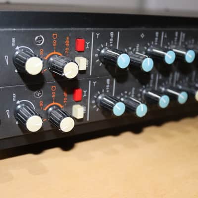 Rare & Vintage Tesla EJU 124 Mic-Preamp and EQ Channel Strips (Pair) Transformer Balanced In & Out - Professionally Racked In a 2U 19” Rack Case. image 7