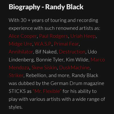 Aquarian  SX 8" + personal signature Randy Black  2022+ - Clear image 6