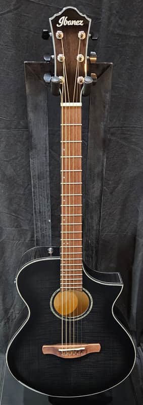 Ibanez AEWC400 Acoustic-Electric Guitar - Transparent Black Sunburst High Gloss 2025 image 1