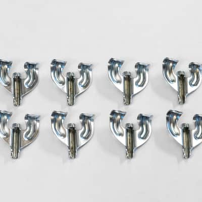 50's Slingerland Radio King Bass Drum Clawhooks (Set of 8) - Chrome image 2