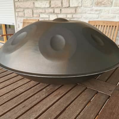HandMade Handpan Hand Made In Italy (C AMARA c g Bb c d Eb f g c ) Satin Gray/Black image 2