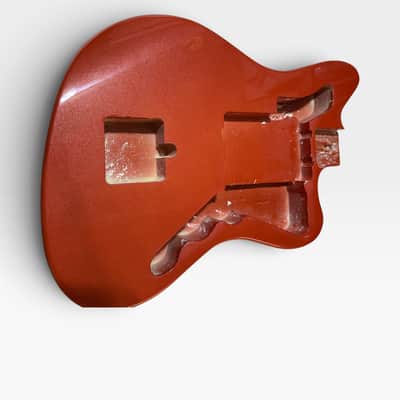 Orange DIY Electric Guitar Paulownia Body Build 6 String image 2