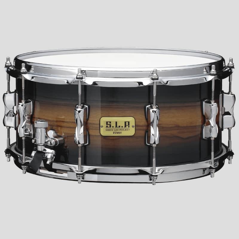 Tama S.L.P. Limited Edition Bubinga/ Maple 6.5x14" Snare Drum (Midnight Zebrawood Burst)