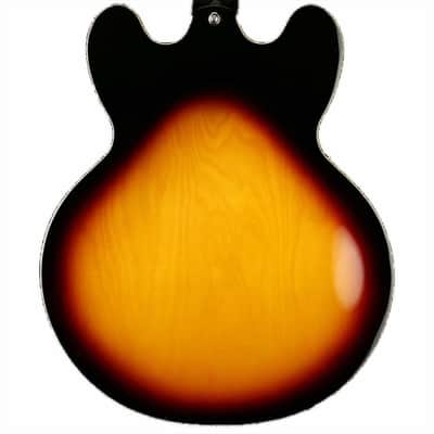 Epiphone ES-335 Left Handed Semi-Hollowbody Guitar - Vintage Sunburst image 10