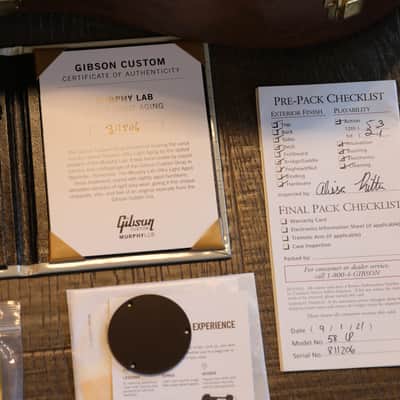 Unplayed! 2021 Gibson Custom Shop 1958 Les Paul Murphy Lab Electric Guitar Ultra Light Aged Sunburst + COA OHSC image 12