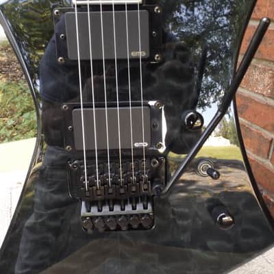 Jackson KEXMG Quilt Maple Top, Kelly, Trans Black, EMG 81/85, Floyd Rose image 12