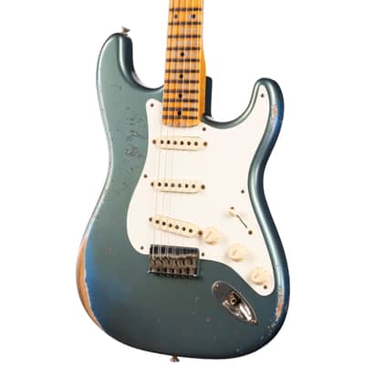 Fender Custom Shop 1956 Stratocaster Hardtail Heavy Relic Super Aged Lake Placid Blue (259) image 3