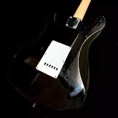 NEW 6 STRING SOLID ST ELECTRIC GUITAR WITH BLUE FLAMED MAPLE TOP- image 4