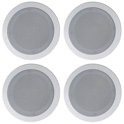 8 Rockville HC55-16 White 5.25" 300 Watt In-Ceiling Home Theater Speakers 16 Ohm image 1