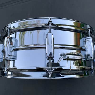 Ludwig Supraphonic 5x14" 10-Lug Aluminum Snare Drum with Keystone Badge 1968 image 5