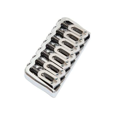 7-String Multi-Scale Guitar Bridge - Chrome (Fast Free US Shipping!) image 1