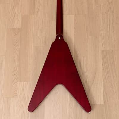 2008 Edwards by ESP E-FV-85D Flying V 67-Style Electric Guitar Cherry w/ USA Duncans, Japan image 3