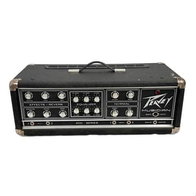 Peavey Musician 400 Series 210-Watt Guitar / Bass Head 1970s, Black image 1