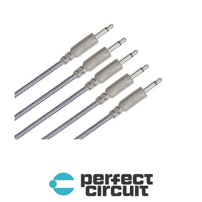 LMNTL 3.5mm Braided Patch Cable 5-Pack - 36IN (Gray)