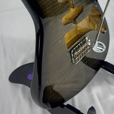 Unbranded Strat Style Electric Guitar Body - Grey / Green Flame Maple image 2
