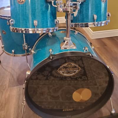 Tama Starclassic Performer Drums 1990s - Gravure Marine Blue image 6