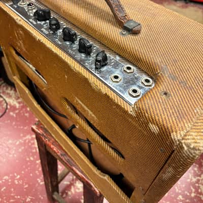 1955 Fender Tremolux 5E9 Narrow Panel Tweed image 12
