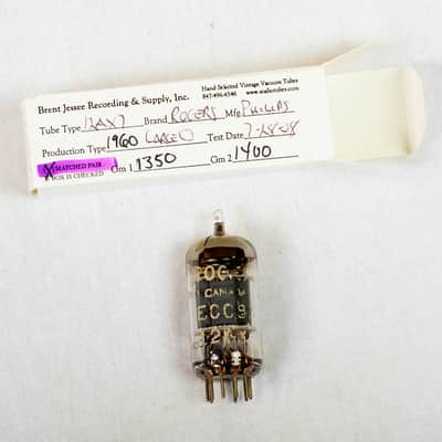Vintage Sherwood-Branded Amperex 12AX7 / ECC83 Preamp Tubes – Pair – Made in Holland (1960) – Tests Good image 2